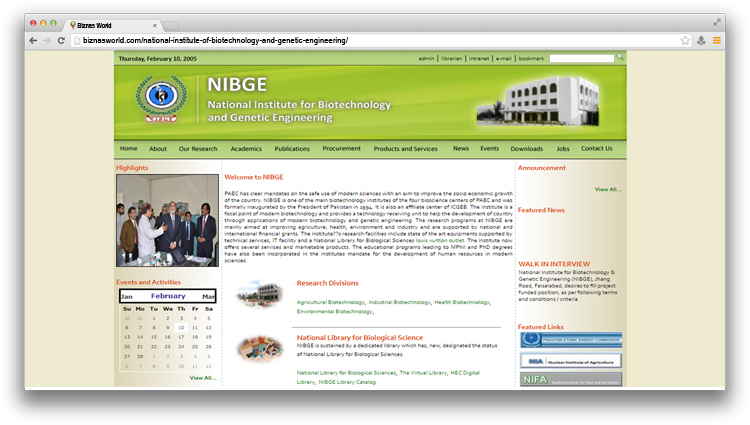 National Institute for Biotechnology and Genetic Engineering