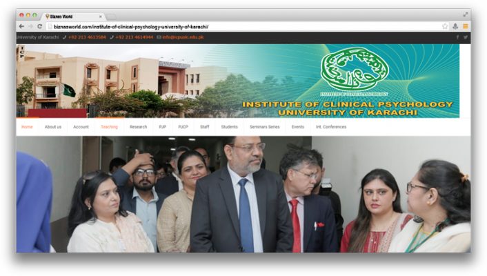 Institute of Clinical Psychology University of Karachi