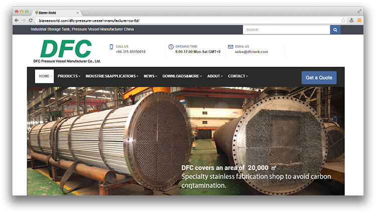 DFC Pressure Vessel Manufacturer Co. Ltd