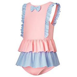 Girls’ one piece swim skirt baby grade fabric