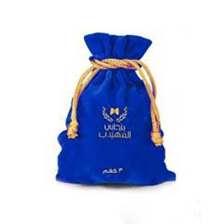 Blue Velvet Drawstring Bag