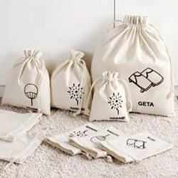 Natural Cotton Muslin Bag Mini Pouch Party Favor Bag