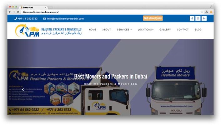 Realtime Packers and Movers