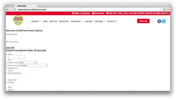 B2b Pest Control Service